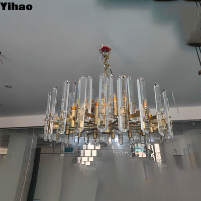 কেনা Yihao Luxury Brass Body Crystal Shade Chandelier with 3500K Warm White LED Pendant Light for Dining Room (ইহাও লক্সি ব্রাস বডি ক্রিস্টাল শ্যাড চ্যান্ডেলিয়ার ৩৫০০ কে হোয়াইট এলইডি পেন্ডেন্ট লাইট সহ ডাইনিং রুমের জন্য) অনলাইন উত্পাদন
