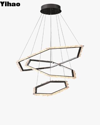 কেনা আধুনিক অভ্যন্তরের জন্য 3500K উষ্ণ সাদা আলো সহ উচ্চতা সামঞ্জস্যযোগ্য ক্রিস্টাল শ্যাড চ্যান্ডেলিয়ার অনলাইন উত্পাদন