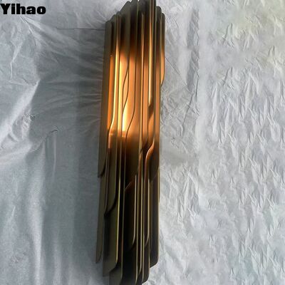 কেনা ব্রাস উপাদান আধুনিক নকশা প্রাচীর ল্যাম্প 3500K উষ্ণ সাদা এলইডি লাইট লিভিং রুম জন্য অনলাইন উত্পাদন