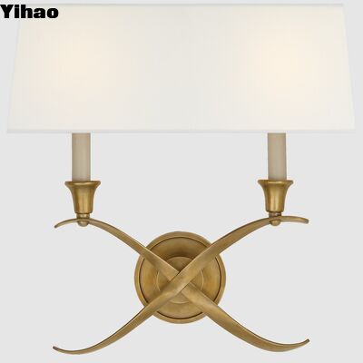 কেনা ২৭০০ কিলোগ্রাম উষ্ণ সাদা আলো এবং লিভিং রুমের জন্য আধুনিক নকশা সহ হস্তনির্মিত তামা ওয়াল ল্যাম্প অনলাইন উত্পাদন