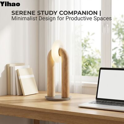 কেনা বিছানা এবং ডেস্কের জন্য মাল্টি-রঙের এলইডি আলো সহ আধুনিক মিনিমালিস্ট ইউ আকৃতির কাঠের টেবিল ল্যাম্প অনলাইন উত্পাদন