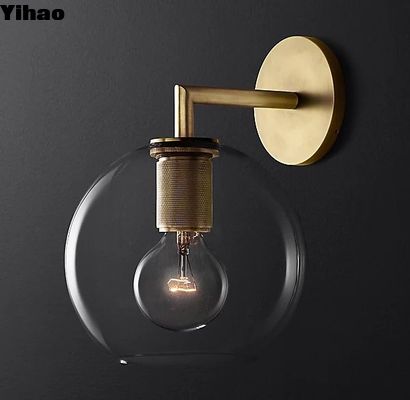 ব্লাউড গ্লাস ছায়া আধুনিক Sconces লিভিং রুম অভ্যন্তরীণ দেয়াল লাইট 40W