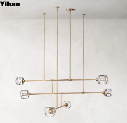 12'L ব্রাস বেডরুম মাল্টি আর্ম সিলিং লাইট সমর্থন OEM ODM