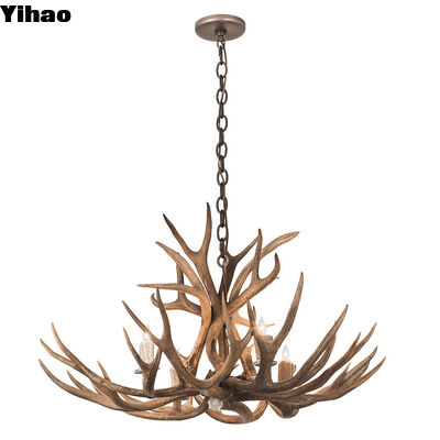 4100K নিরপেক্ষ সাদা এলইডি এবং ভিনটেজ হোটেল সজ্জা জন্য নিয়মিত উচ্চতা সঙ্গে কাঠের হরিণ ঝুলন্ত ল্যাম্প