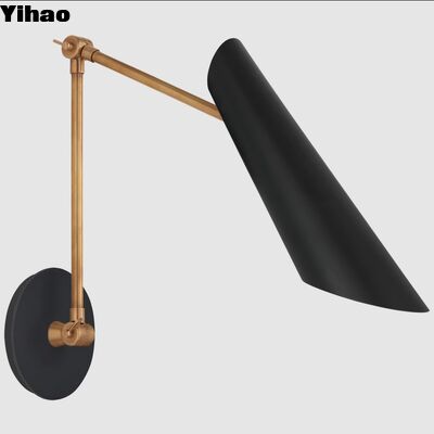 ২৭০০ কিলোগ্রাম উষ্ণ সাদা আলো এবং ৩০,০০০ ঘন্টার লাইফস্পেস সহ আধুনিক ব্রাসের ওয়াল ল্যাম্প