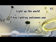 Brass Frame LED Pendant Light with Crystal Shade E12 Bulb Base