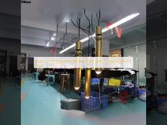 ক্রিস্টাল শেড সহ ব্রাস ফ্রেম ইন্ডাস্ট্রিয়াল পেন্ডেন্ট লাইট E12 বেস